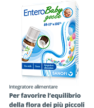 EnteroBaby, integratore alimentare che serve a favorire l'equilibrio della flora batterica dei bambini